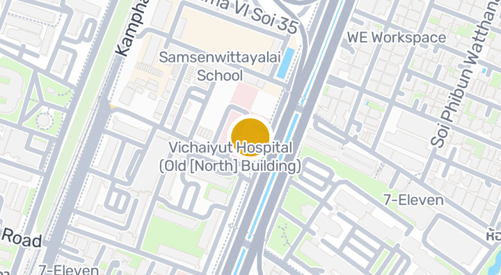 Map showing ศูนย์สุขภาพช่องปากขั้นสูง