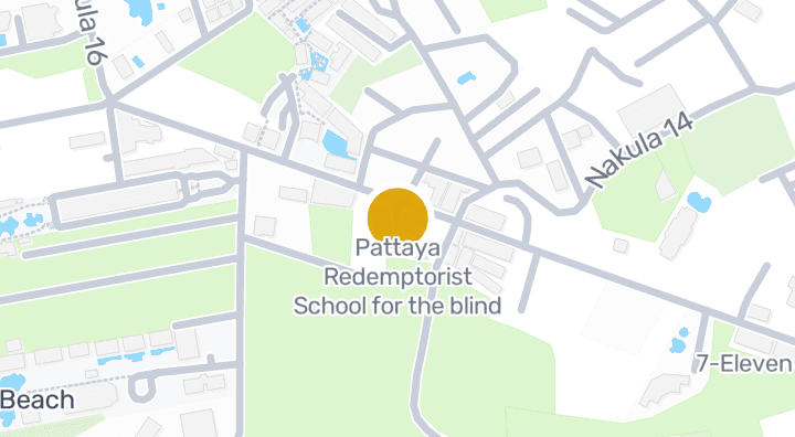 显示Pattaya Redemptorist School for the blind的地图