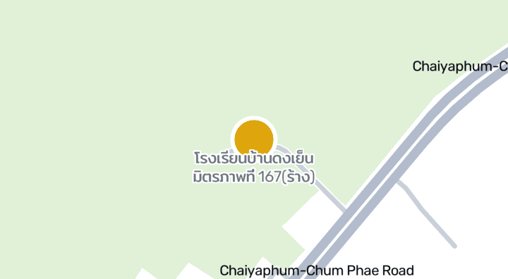 แผนที่แสดงโรงเรียนบ้านดงเย็น มิตรภาพที่ 167(ร้าง)