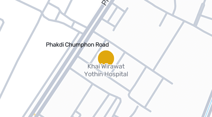 แผนที่แสดงโรงพยาบาลค่ายวีรวัฒน์โยธิน