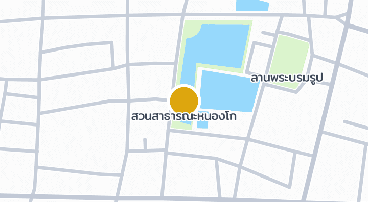 แผนที่แสดงสวนสาธารณะหนองโก