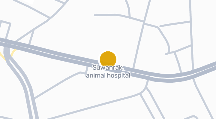 Map showing Suwanrak, animal hospital