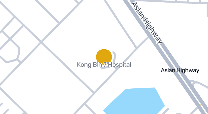 แผนที่แสดงโรงพยาบาลกองบิน 7