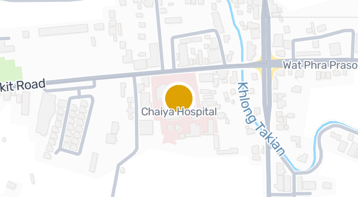 แผนที่แสดงโรงพยาบาลไชยา