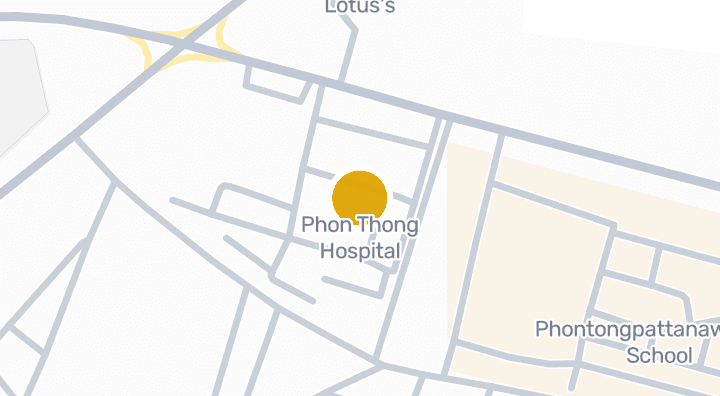 แผนที่แสดงโรงพยาบาลโพนทอง