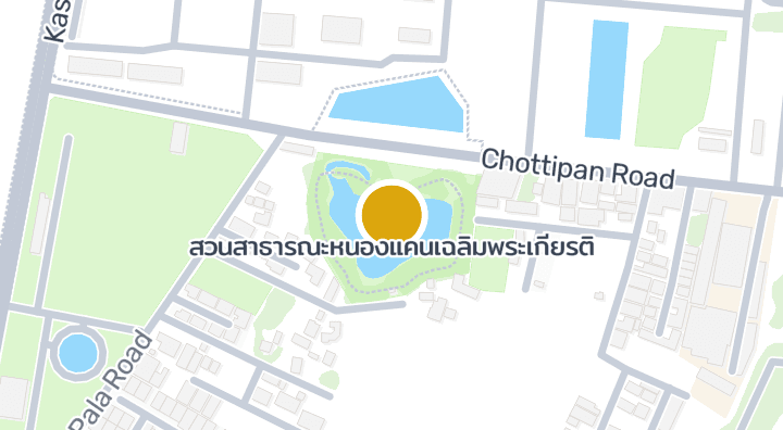 แผนที่แสดงสวนสาธารณะหนองแคนเฉลิมพระเกียรติ