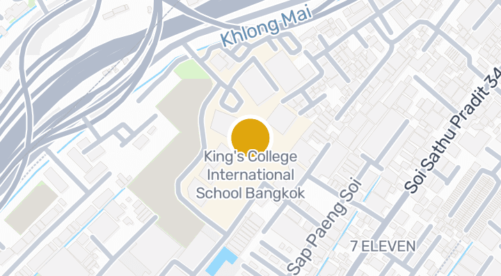 Map showing King's College International School Bangkok