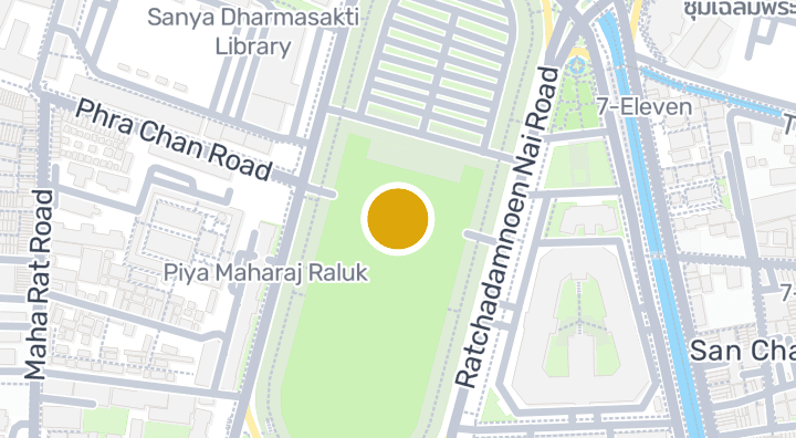 Map showing Sanam Luang