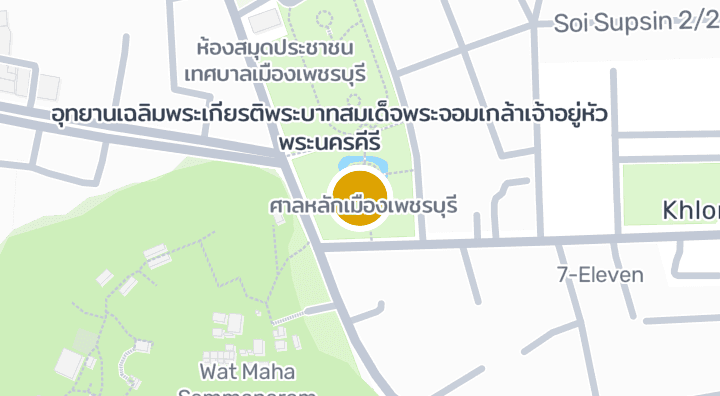 显示Petchpracharomyen 60th Anniversary Garden的地图
