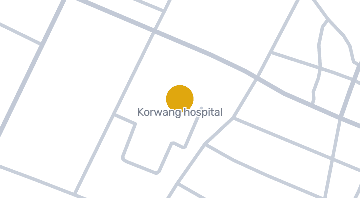 แผนที่แสดงรพ.ค้อวัง