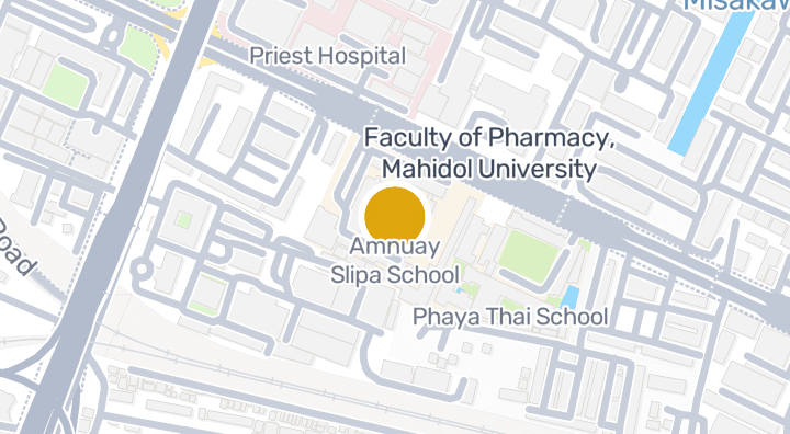 Map showing Amnuay Slipa School