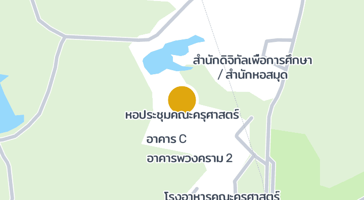 หอประชุมคณะครุศาสตร์を示す地図