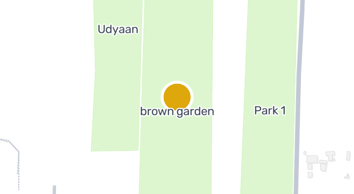 显示brown garden的地图