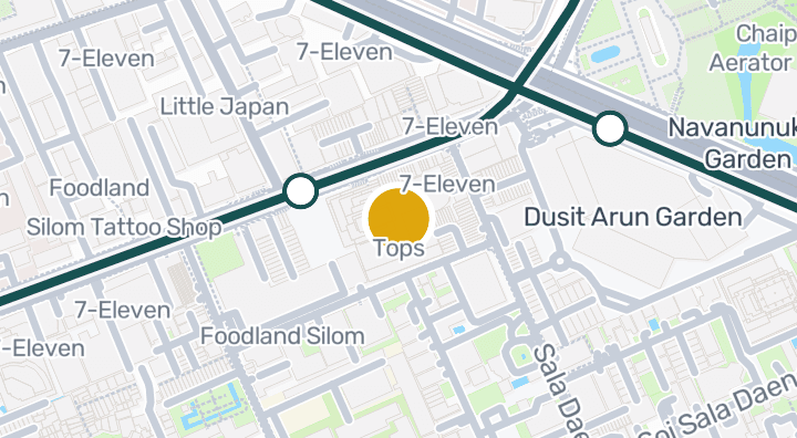 Map showing Tops