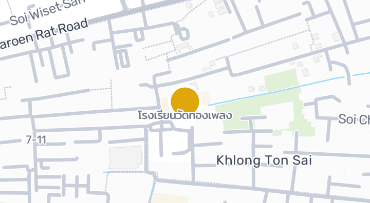 Map showing โรงเรียนวัดทองเพลง