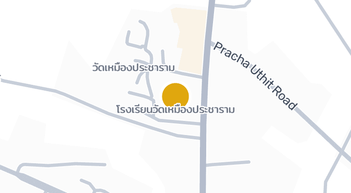 แผนที่แสดงโรงเรียนวัดเหมืองประชาราม