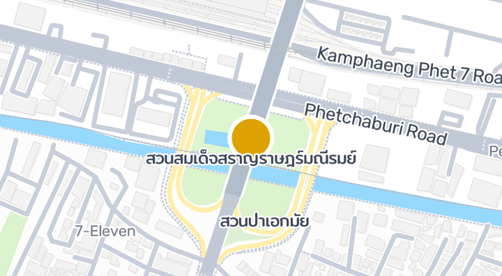 แผนที่แสดงสวนสมเด็จสราญราษฎร์มณีรมย์