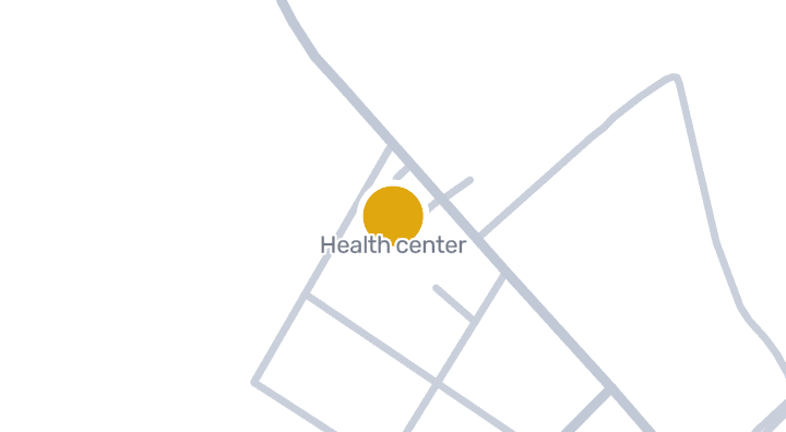 แผนที่แสดงHealth center