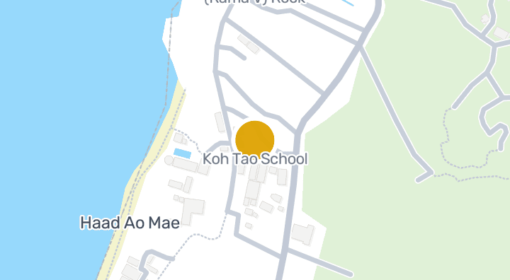แผนที่แสดงKoh Tao School