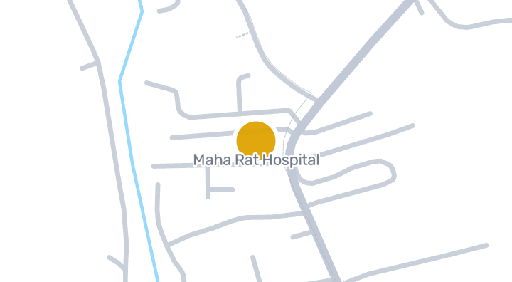 显示Maha Rat Hospital的地图
