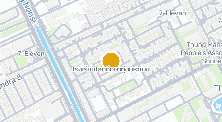 Map showing โรงเรียนโสตศึกษาทุ่งมหาเมฆ