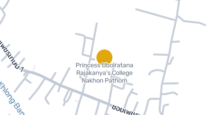 Map showing Princess Ubolratana Rajakanya's College Nakhon Pathom