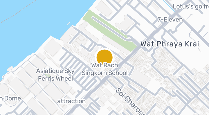 Map showing Wat Rach Singkorn School