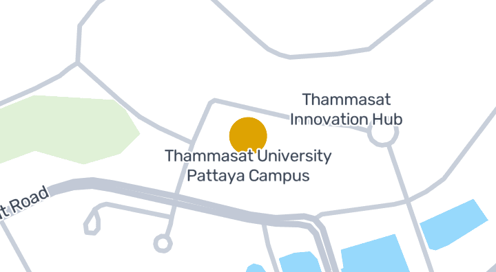 แผนที่แสดงThammasat University Pattaya Campus