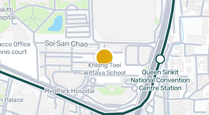 Map showing Khlong Toei Wittaya School
