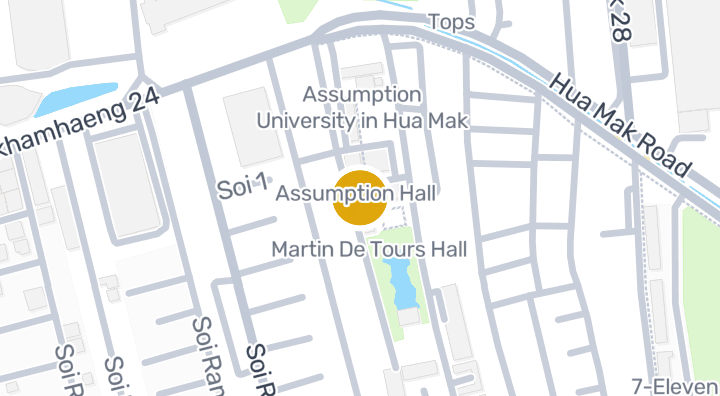 Map showing St. Louis Hall