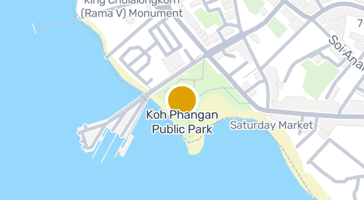 แผนที่แสดงสวนสาธารณะเกาะพะงัน