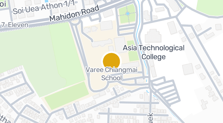 Map showing Varee Chiangmai School