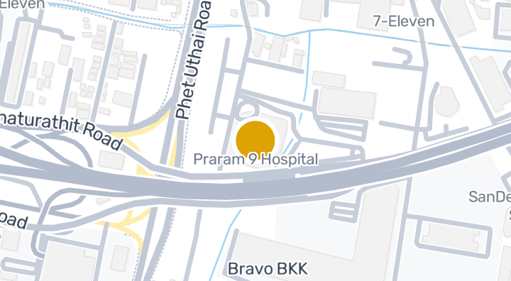 Map showing Praram 9 Hospital