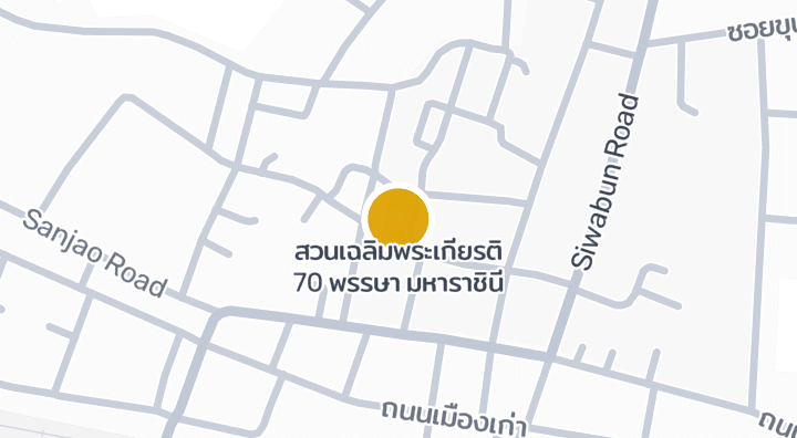 Map showing สวนเฉลิมพระเกียรติ 70 พรรษา มหาราชินี