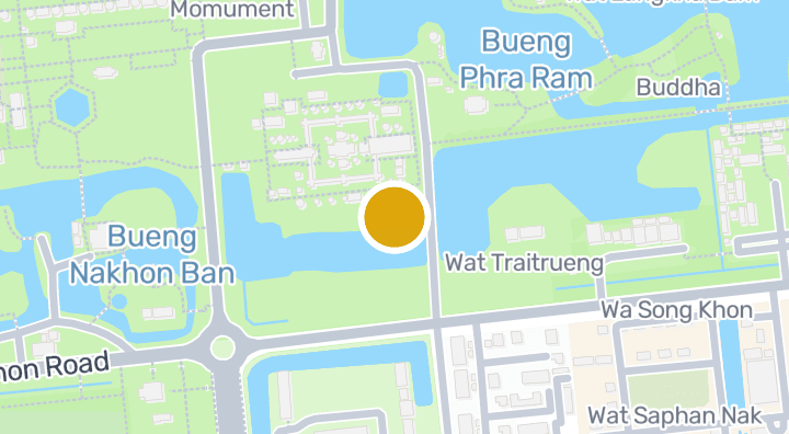 显示Ayutthaya Historical Park的地图
