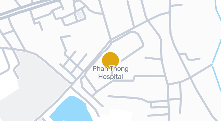 显示Phan Thong Hospital的地图