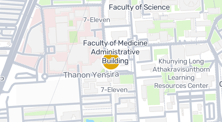 แผนที่แสดงคณะพยาบาลศาสตร์