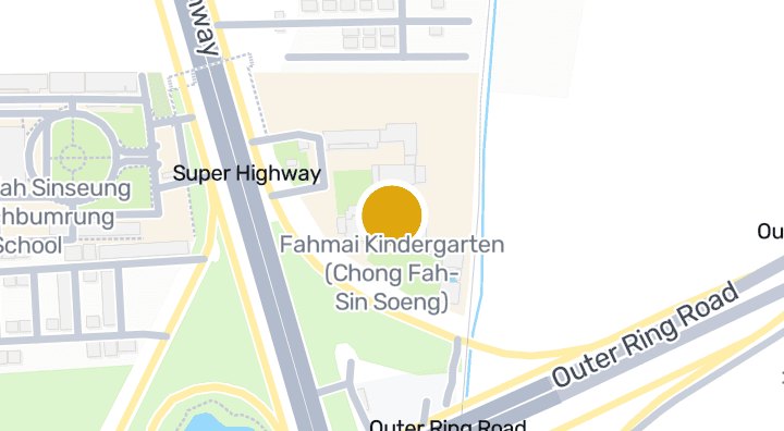 Map showing Fahmai Kindergarten (Chong Fah-Sin Soeng)
