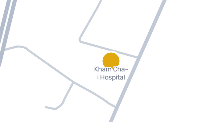 Map showing Kham Cha-i Hospital