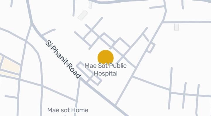 显示Mae Sot Public Hospital的地图