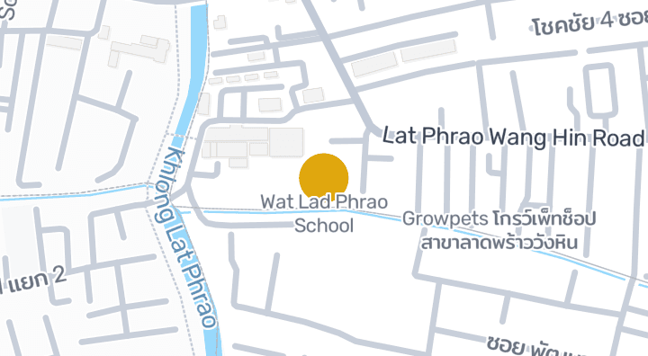 Map showing Wat Lad Phrao School