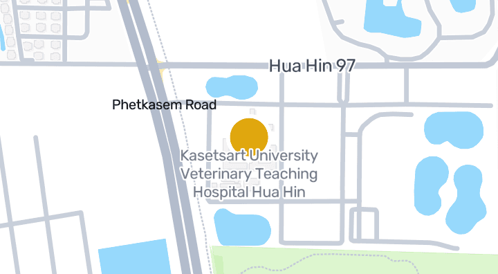 显示Kasetsart University Veterinary Teaching Hospital Hua Hin的地图