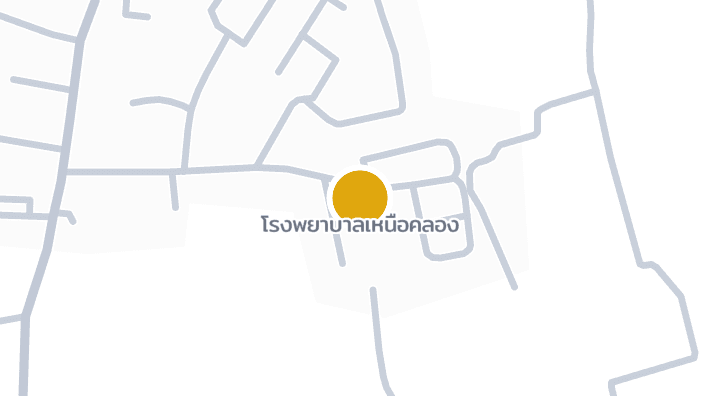 Map showing โรงพยาบาลเหนือคลอง