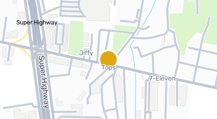 Map showing Tops