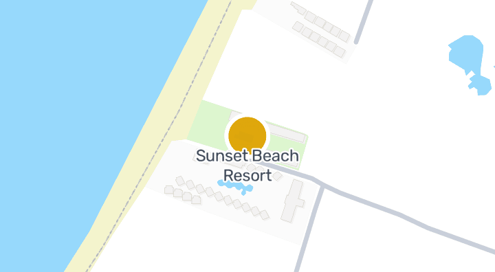 แผนที่แสดงSunset Beach Resort
