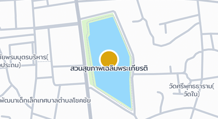 Map showing สวนสุขภาพเฉลิมพระเกียรติ