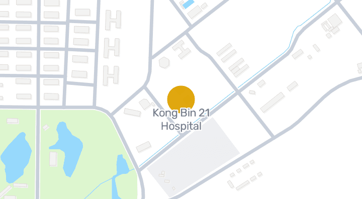 แผนที่แสดงโรงพยาบาลกองบิน 21