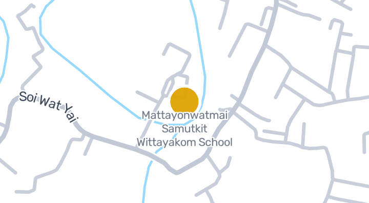แผนที่แสดงโรงเรียนมัธยมวัดใหม่สมุทรกิจวิทยาคม