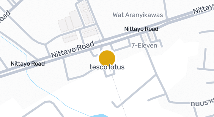 แผนที่แสดงtesco lotus