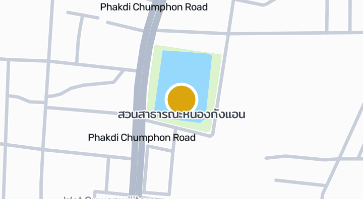 แผนที่แสดงสวนสาธารณะหนองกังแอน